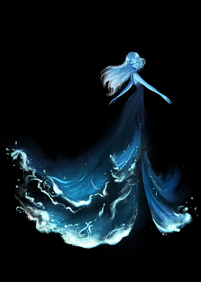 Blue Ocean Nymph fairy fairy tale fashion illustration illustration