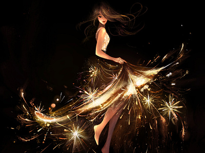 Sparkler childrens book fashion illustration fireworks illustration