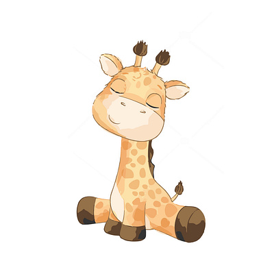 cute giraffe illustration