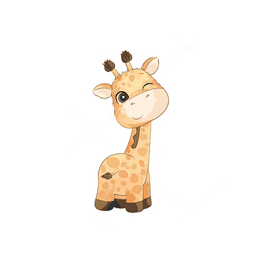 cute giraffe illustration