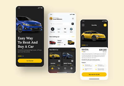 Drivemark App app buy car design kia mobile product rent sell tesla ui