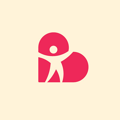 NGO Organisation Logo Symbol brand idenity branding circlular heart human figure logo love ngo red symbol