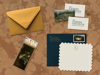 My Father's Daughter art history brand design branding business card graphic design history logo matchbox stationary typography