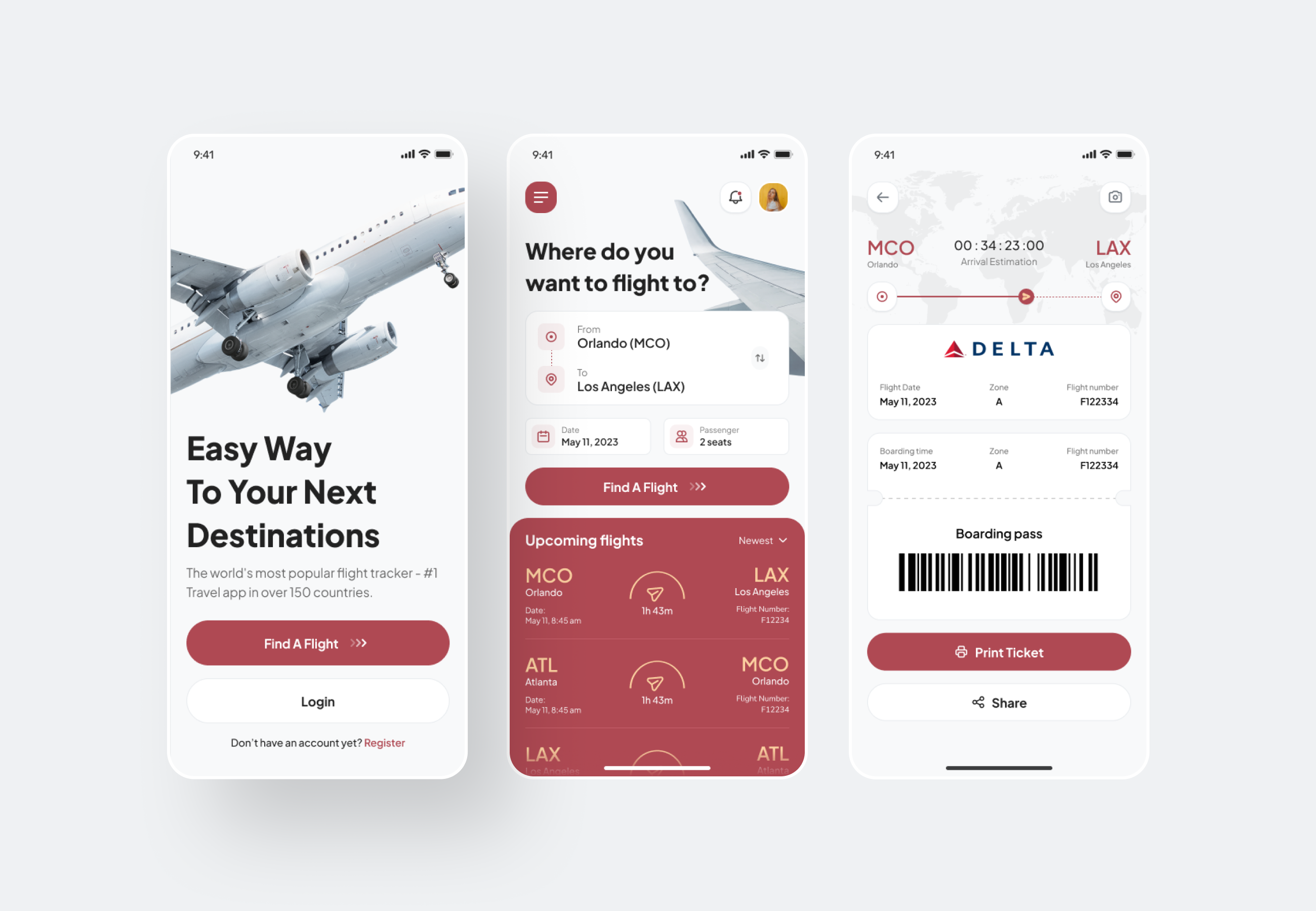 Example of Flightmark App