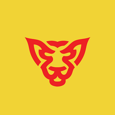 Animal Logo Mark aggressive animal brand idenity dog logo mark red yellow