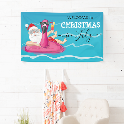 santa in july design vector