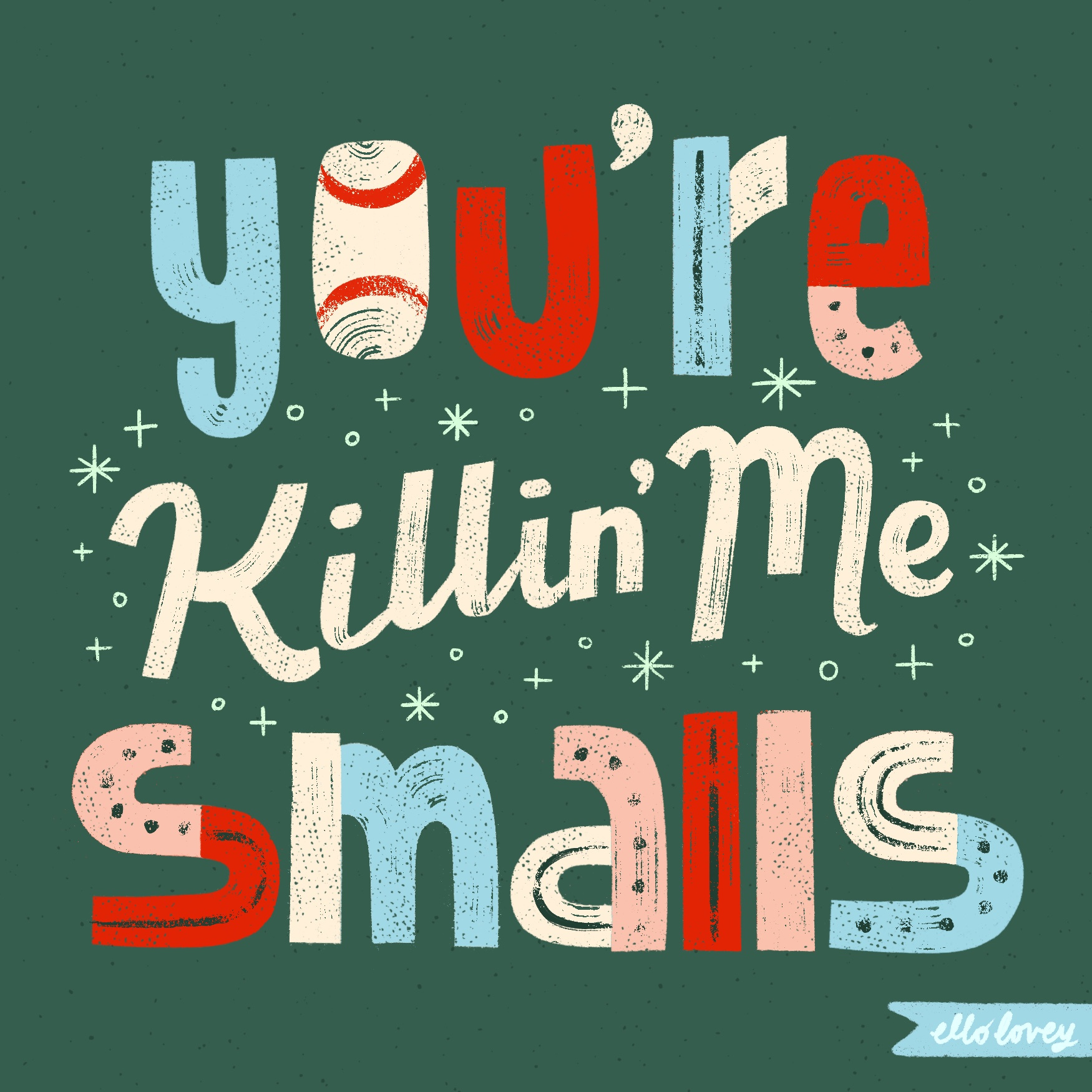 Smalls americana bambino baseball handlettering illustration movie quote nostalgia sandlot smalls summer the sandlot typography