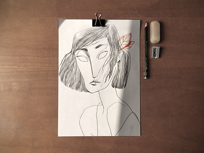 Autumn autumn character design lineart pencil portrait simple sketch sketchbook womanportrait