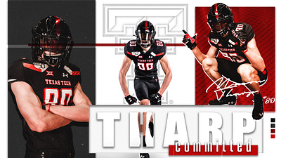 Texas Tech Football "Committed" Graphics branding college football design football design graphic design graphics illustration sports design vector visual design