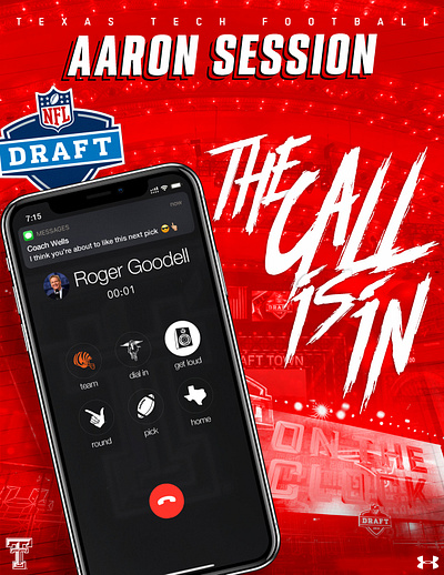 NFL Draft Recruiting Graphic Texas Tech cfb designs college football design graphic design illustration recruiting design sports design sports designer vector visual design
