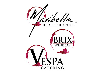 Maribella, Brix, Vespa Catering branding graphic design logo typography