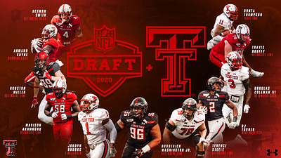 Texas Tech in the NFL social media design branding college football design football designer graphic design illustration nfl design sports design vector visual design