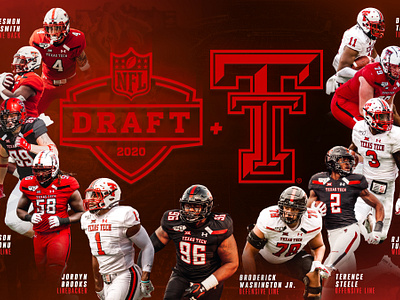 Texas Tech in the NFL social media design branding college football design football designer graphic design illustration nfl design sports design vector visual design