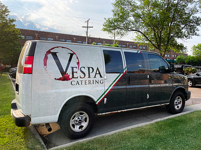Vespa Catering van wrap design branding graphic design