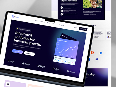 SaaSify-SaaS Landing Page analytics analytics and insights awe business analytics business tools cloud based software dashboard data design platform productivity enhancement saas saas analytic saas homepage saas landing page saas product saas solutions saas website web website