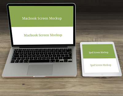 Macbook and Ipad Screen Mockup adobe photoshop graphic design ui