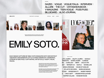 Emily Soto - Personal website redesign artist concept creator design figma inspiration landing new personal portfolio popular portfolio style website typography ui ux web website