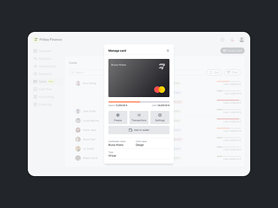 Corporate Cards cards cards design corporate cards finance finance software startup ui user experience user interface ux