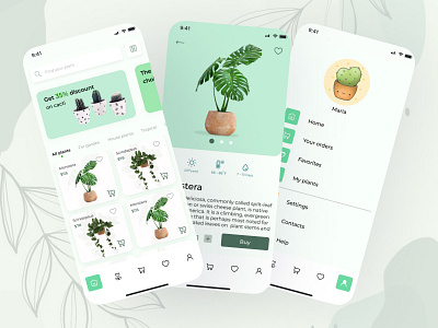 Plant Shop App app design ui ux