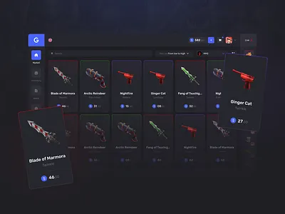 Roblox marketplace - UX/UI branding casino ecommerce gambling game ui gaming illustration interface landing logo marketplace nft research roblox ui ux web deisgn web3 web3.0