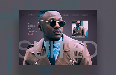 Hero section for Mens Clothing Store figma hero landing page ui web design