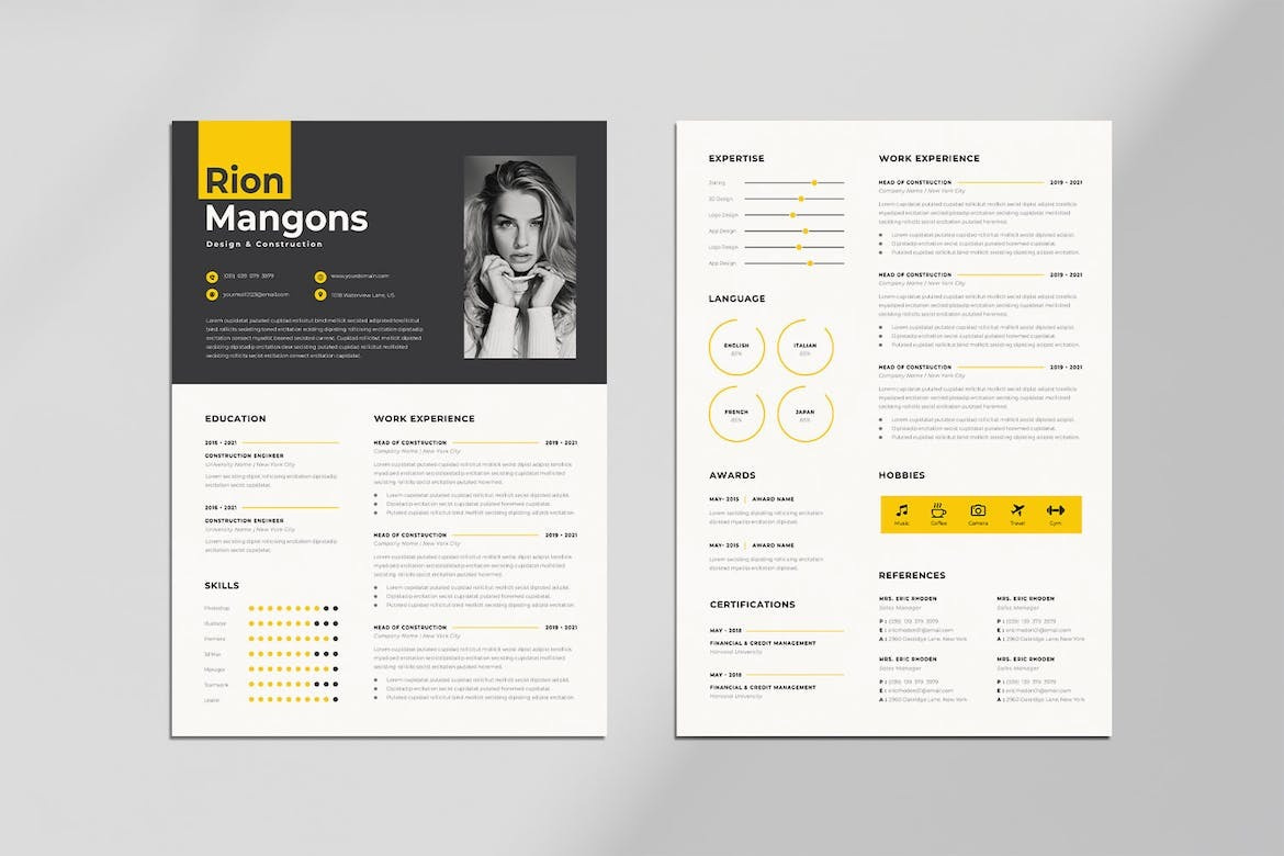 Resume Template by Pro Resume on Dribbble