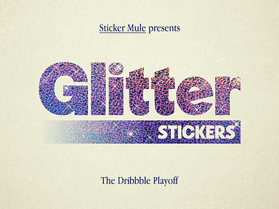 Free custom glitter stickers! contest design playoff rebound sticker mule stickers
