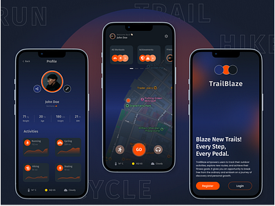 TrailBlaze app design ui