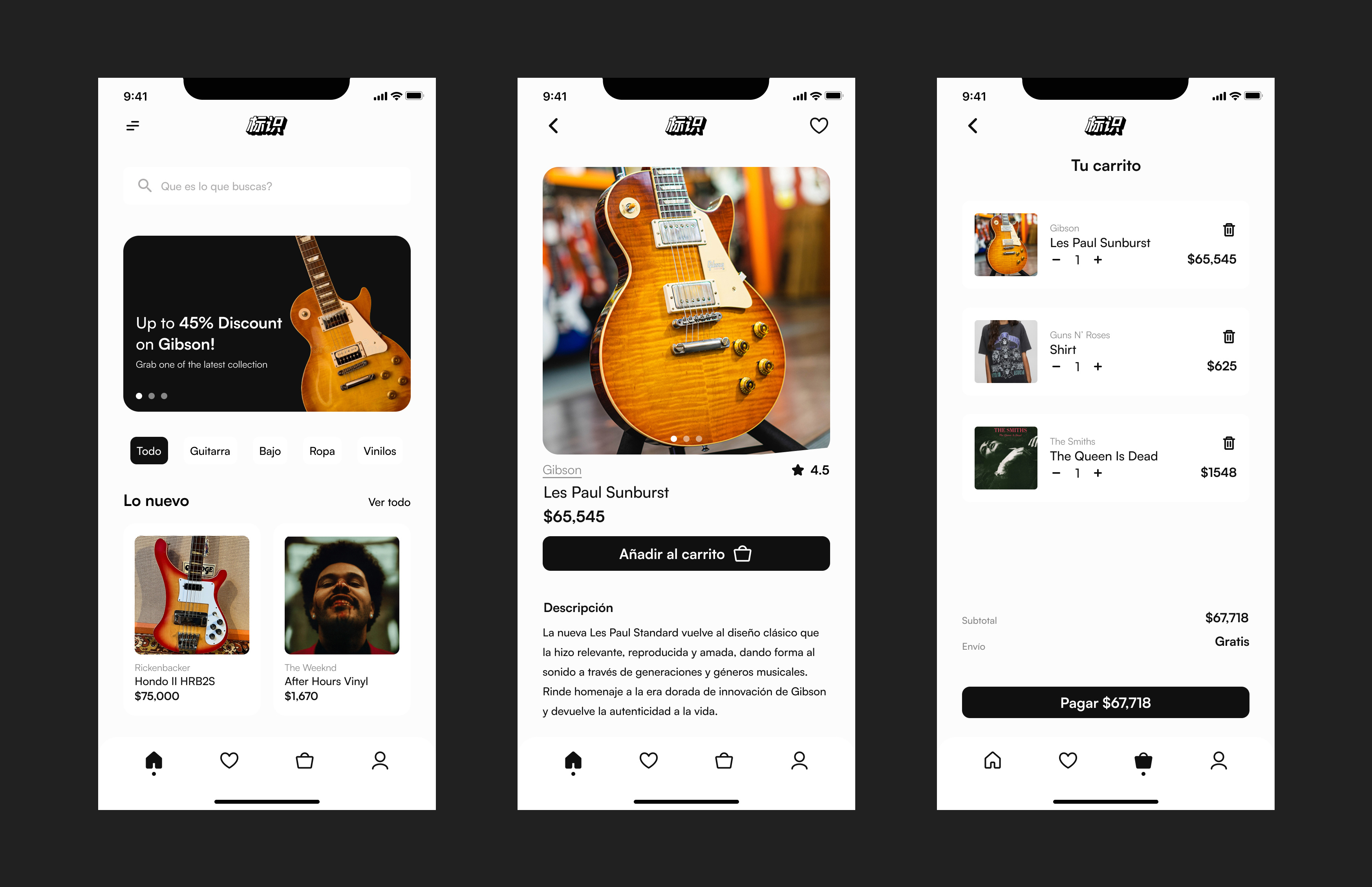 Music Store App by Leonardo Guzman on Dribbble
