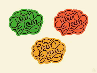 Slow Down art badge design hand drawn hand lettering handlettering illustration illustrator lettering patch retro sketch summer vintage