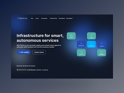 Fetch.ai Landing page hero redesign design figma landingpage ui web3