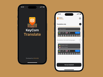 KeyCom Translate Keyboard iOS Design app banner branding design etnocode ios keyboard keyboard mobile logo mobile app mobile application mobile design onboarding translator ui ux
