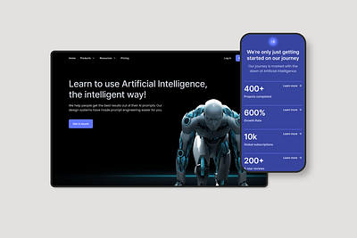 An AI Prompt Engineering Website branding design illustration responsive design ui user interface ux