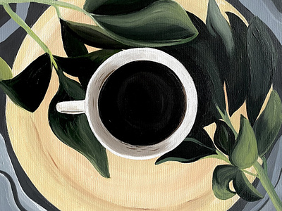 Cup of Joe acrylic acrylicart coffee coffeeart coffeepainting painting