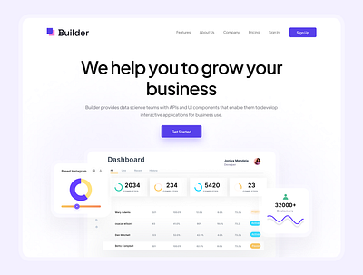 SaaS Header UI Design design header landingpage modern saas trendy ui ui ux uidesign user interface userexperience