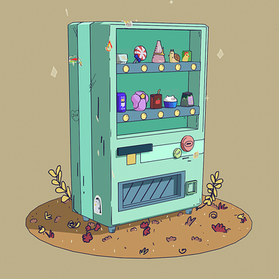 Adventure Vending Machine 3d animation blender design grease pencil illlustration