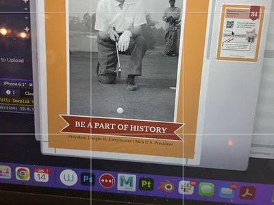 US Presidents Golfing "baseball" cards 3d ar augmented reality