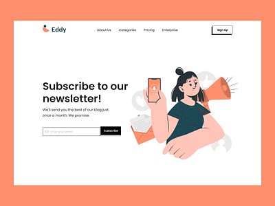 Subscription page illustration subcription ui web web design website