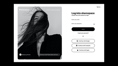 Sharespace Request Login branding graphic design login logo neha rustagi photography retail app shop shopping sign up ui web design web ui website