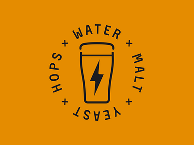 Hops × Yeast × Malt × Water alco alcohol beer branding graphic design hops logo malt water yeast