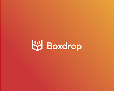 Boxdrop-Logo Design, Simple Logo, Modern Style 3d animation app branding company logo design gradient graphic design illustration logo logotype modern modern style orange collor simple simple logo ty typography ui vector