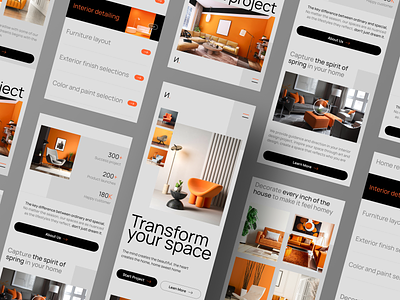 Intérieur - Interior Design Agency Responsive Page Website agency architecture company design home home page interior agency interior architecture interior design landing page mobile website responsive responsive layout responsive website ui ux web web design website website design