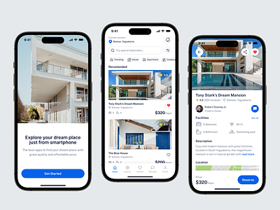 Nginap - Real Estate Mobile App agency apartment app booking app building hotel house housing mobile mobile app property property app real estate real estate agency real estate design realestate rent rental residence ui