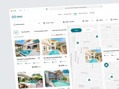 OMO - Real Estate Dashboard airbnb apartment buy dashboard home hotel house product design property real estate real estate agency real estate agent realtor rent ui uiux ux