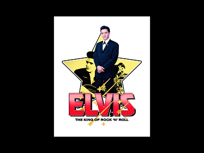 Recent Elvis Graphic Tee Concept collage design elvis graphic graphic design graphictee logo poster poster design teegraphic