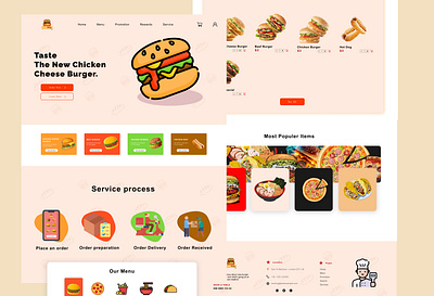 BURGER desain food ui ux web design