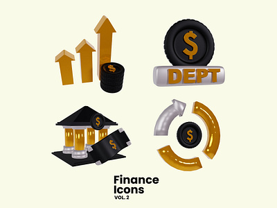 Finance 3d Icon elements 3d icons branding business design finance graph graphic design icon icons pack illustration logo money ui ux vector