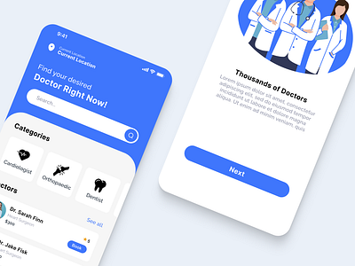 Healthcare Mobile App app branding design graphic design logo typography ui ux vector