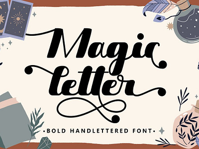 Free Bold Hand-Lettered - Magic Letter Font poster font