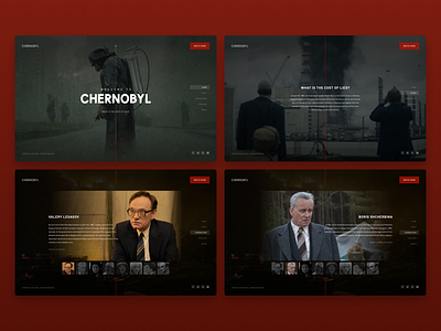 Chernobyl (2019) Microsite Concept chernobyl concept dark desktop drama figma hbo history legacy microsite miniseries minisite nuclear series sketch tv ui ux